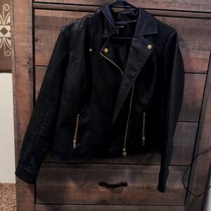 Black leather jacket